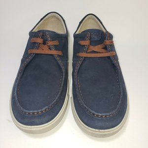 ECCO Mens Blue Suede Sneakers Oxford Euro 44